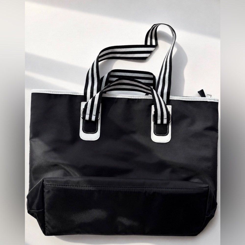 Black and White Heavy Canvas Tote - New! - Picture 5 of 6